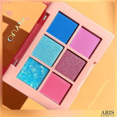 6 Warna Shimmer Glitter Pigmen Eyeshadow Palet Solek